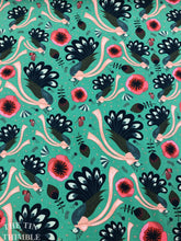Load image into Gallery viewer, Certified Organic Cotton - Forest Jewels - 1 7/8 Yards CUT - Peacock Bows
