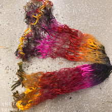 Load image into Gallery viewer, Tubular Yarn #9 / Felting Fiber / Cool Fiber - 18" - Nuno Felting / Wet Felting / Felting Supplies / Textural Fiber / Felting Yarn