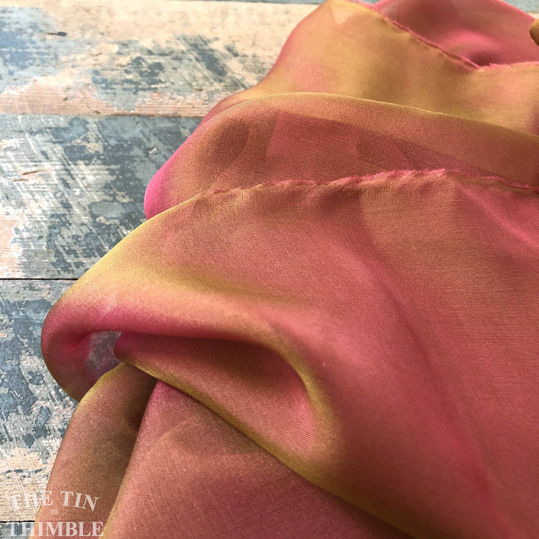 Pure Silk Chiffon Scarf with Unfinished Edges / Great for Nuno Felting / Approx. 14