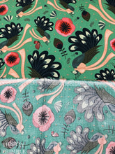 Load image into Gallery viewer, Certified Organic Cotton - Forest Jewels - 1 7/8 Yards CUT - Peacock Bows