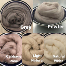 Load image into Gallery viewer, Cabbage Rose Merino Wool Roving for Felting, Spinning or Weaving - 1 oz - Nuno, Wet or Needle Felting Fibers