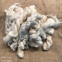 Load image into Gallery viewer, Fiber Frenzy Bundle / Mixed Bundle of Yarn in Off White / Great for Felting / Approximately 24 Yards / 8 Strands Each 3 Yards Long