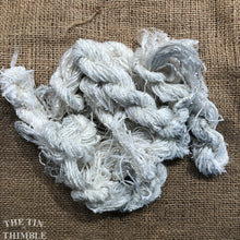 Load image into Gallery viewer, Fiber Frenzy Bundle / ONE Mixed Skein of Yarn in Bright White / Great for Felting / Approximately 24 Yards / 8 Strands Each 3 Yards Long