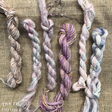 Load image into Gallery viewer, Fiber Frenzy Bundle / ONE Mixed Skein of Yarn in Light Pink / Great for Felting / Approximately 24 Yards / 8 Strands Each 3 Yards Long