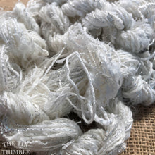 Load image into Gallery viewer, Fiber Frenzy Bundle / ONE Mixed Skein of Yarn in Bright White / Great for Felting / Approximately 24 Yards / 8 Strands Each 3 Yards Long
