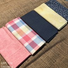 Load image into Gallery viewer, Fat Quarter Bundle / Pink Blue Yellow Fabric / Fat Quarters / Quilting Fabric / Fat 1/4 / Great for Making Masks! / 100% Cotton