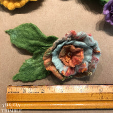 Load image into Gallery viewer, Hand Felted "Bitty Blossom" - Small Flower for Gift, Embellishment, Hair Accessory, Brooch - Hand Made with Wool & Silk Fibers