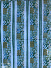 Load image into Gallery viewer, Vintage Flannel - By the Yard - Green, Blue and Yellow Stripe Printed Cotton/Poly Blend Flannel