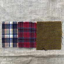 Load image into Gallery viewer, 100% Wool Felt Square - Vintage Plaid Wool - Wool Flat Felt Fabric for Embroidery, Applique & Crafts