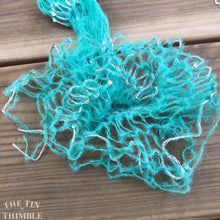 Load image into Gallery viewer, Tubular Yarn #36 / Felting Fiber / Cool Fiber - 18" - Nuno Felting / Wet Felting / Felting Supplies / Textural Fiber / Felting Yarn
