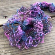 Load image into Gallery viewer, Tubular Yarn #37 / Felting Fiber / Cool Fiber - 18" - Nuno Felting / Wet Felting / Felting Supplies / Textural Fiber / Felting Yarn