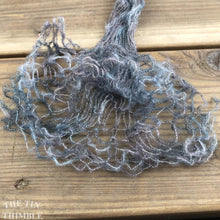 Load image into Gallery viewer, Tubular Yarn #38 / Felting Fiber / Cool Fiber - 18" - Nuno Felting / Wet Felting / Felting Supplies / Textural Fiber / Felting Yarn