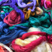 Load image into Gallery viewer, Surprise Mixed Bag of Hand Dyed Bombyx (Mulberry) Silk Fibers - 1/2 Ounce - Great for Felting, Spinning, Weaving and More
