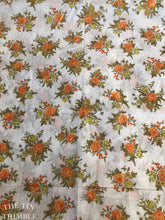 Load image into Gallery viewer, Liberty of London Lawn Vintage Fabric - Orange, Green and Yellow Loral Arrangement Print - By the
