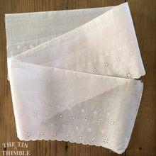 Load image into Gallery viewer, Light Pink Vintage Cotton Eyelet Trim - Scalloped Edge Cotton Edging
