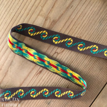 Load image into Gallery viewer, Vintage Embroidered Trim - By the Half Yard - 100% Cotton Vintage Jacquard Ribbon Trim