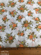 Load image into Gallery viewer, Liberty of London Lawn Vintage Fabric - Orange, Green and Yellow Loral Arrangement Print - By the