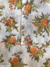 Load image into Gallery viewer, Liberty of London Lawn Vintage Fabric - Orange, Green and Yellow Loral Arrangement Print - By the