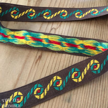 Load image into Gallery viewer, Vintage Embroidered Trim - By the Half Yard - 100% Cotton Vintage Jacquard Ribbon Trim