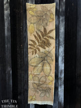 Load image into Gallery viewer, Botanical Printed Table Runner by Sharon Mansfield - Natural Leaves Printed on USA Produced 100% Wool Fabric - Colorfast & Washable