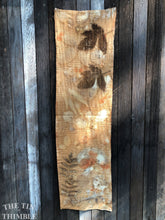 Load image into Gallery viewer, Botanical Printed Table Runner by Sharon Mansfield - Natural Leaves Printed on USA Produced 100% Wool Fabric - Colorfast & Washable