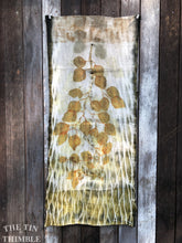 Load image into Gallery viewer, Botanical Printed Table Runner by Sharon Mansfield  - Natural Leaves Printed on USA Produced 100% Wool Fabric - Colorfast &amp; Washable
