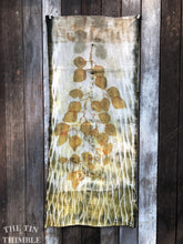Load image into Gallery viewer, Botanical Printed Table Runner by Sharon Mansfield - Natural Leaves Printed on USA Produced 100% Wool Fabric - Colorfast & Washable