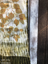 Load image into Gallery viewer, Botanical Printed Table Runner by Sharon Mansfield - Natural Leaves Printed on USA Produced 100% Wool Fabric - Colorfast & Washable