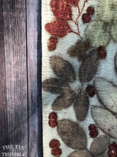 Load image into Gallery viewer, Botanical Printed Table Runner by Sharon Mansfield - Natural Leaves Printed on USA Produced 100% Wool Fabric - Colorfast & Washable