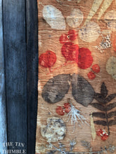 Load image into Gallery viewer, Botanical Printed Table Runner by Sharon Mansfield - Natural Leaves Printed on USA Produced 100% Wool Fabric - Colorfast & Washable