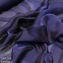 Load image into Gallery viewer, Iridescent Silk Chiffon Fabric by the Yard / Great for Nuno Felting / 54&quot; Wide / Marine Blue
