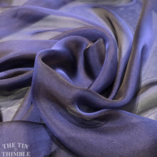 Load image into Gallery viewer, Iridescent Silk Chiffon Fabric by the Yard / Great for Nuno Felting / 54" Wide / Marine Blue