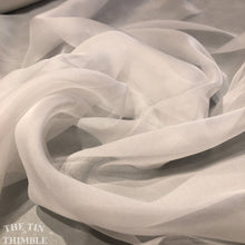 Load image into Gallery viewer, Matte Silk Chiffon Fabric by the Yard / Great for Nuno Felting / 54" Wide / White / 6 Momme Count / 1 Yard
