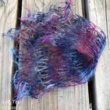 Load image into Gallery viewer, Tubular Yarn #43 / Felting Fiber / Cool Fiber - 18" - Nuno Felting / Wet Felting / Felting Supplies / Textural Fiber / Felting Yarn
