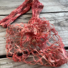 Load image into Gallery viewer, Tubular Yarn #44 / Felting Fiber / Cool Fiber - 18" - Nuno Felting / Wet Felting / Felting Supplies / Textural Fiber / Felting Yarn