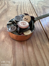 Load image into Gallery viewer, 1/4 Cup of Buttons - Leather & Leather Looking - Lot of Vintage Buttons
