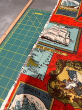 Load image into Gallery viewer, Vintage Waverly Bonded Nautical Theme Heavyweight Fabric - By the Yard - 48" Wide
