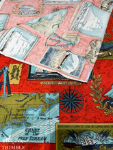 Load image into Gallery viewer, Vintage Waverly Bonded Nautical Theme Heavyweight Fabric - By the Yard - 48" Wide