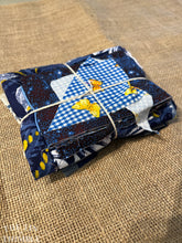 Load image into Gallery viewer, Fabric Scrap Bundle / Vintage and New Fabric Scraps / Dark Blue Fabric Destash Grab Bag / CSB269