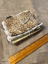 Load image into Gallery viewer, Fabric Scrap Bundle / Vintage and New Fabric Scraps / Off White and Brown Fabric Destash Grab Bag / CSB272