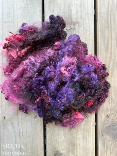 Mohair Locks for Felting, Spinning or Weaving - 1/4 Oz - Hand Dyed in the Color ''Viola