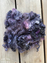 Load image into Gallery viewer, Mohair Locks for Felting, Spinning or Weaving - 1/4 Oz - Hand Dyed in the Color &#39;Smoky Purple&#39;
