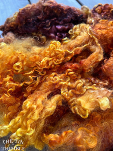 Mohair Locks for Felting, Spinning or Weaving - 1/4 Oz - Hand Dyed in the Color 'Pansy'