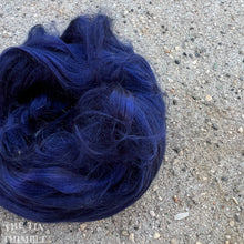 Load image into Gallery viewer, Cultivated Bombyx (Mulberry) Silk Fiber for Spinning or Felting in Navy - 3.5 Grams or More