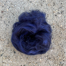 Load image into Gallery viewer, Cultivated Bombyx (Mulberry) Silk Fiber for Spinning or Felting in Navy - 3.5 Grams or More