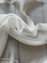 Load image into Gallery viewer, Silk Mesh Fabric by the Yard / Great for Nuno Felting / 45" Wide / White / 8 Momme Count / Open Weave Mesh Silk