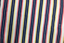 Load image into Gallery viewer, Stripe Fabric / Cotton Fabric / Extra Wide Cotton - 2 3/8 Yards - Multicolor Stripe / Blue Stripe / Extra Wide Fabric / Quilting Fabric