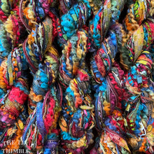 Load image into Gallery viewer, Fiber Frenzy Bundle / Mixed Bundle of Yarn in Rainbow / Great for Felting / Approximately 24 Yards / 8 Strands Each 3 Yards Long