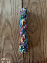 Load image into Gallery viewer, Fiber Frenzy Bundle / Mixed Bundle of Yarn in Rainbow / Great for Felting / Approximately 24 Yards / 8 Strands Each 3 Yards Long