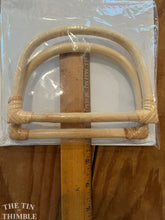 Load image into Gallery viewer, Rattan Purse Handles - Set of 2 - Bamboo Bag Handles - 4 1/2" x 4"